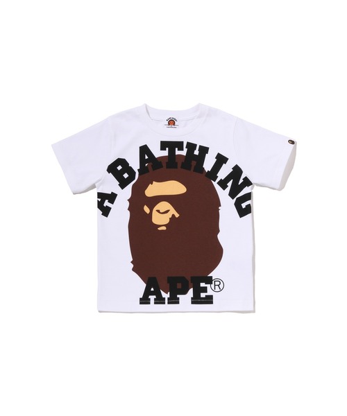 A BATHING APE（アベイシングエイプ） tシャツ FACE OVER COLLEGE TEE