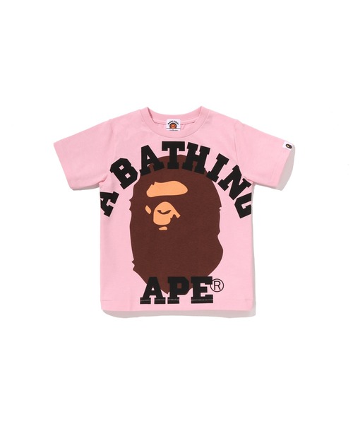 A BATHING APE（アベイシングエイプ） tシャツ FACE OVER COLLEGE TEE