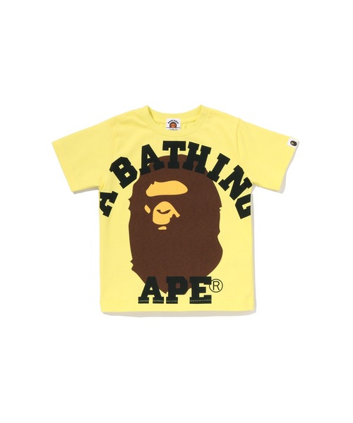 A BATHING APE（アベイシングエイプ） tシャツ FACE OVER COLLEGE TEE