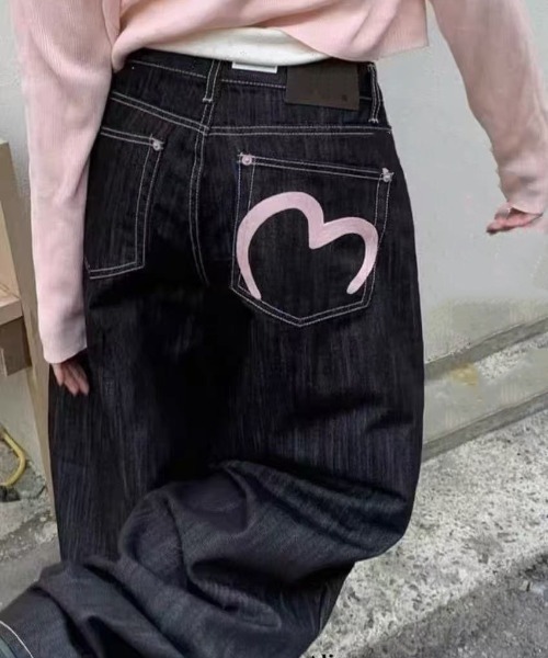ViViDAY ワイドパンツ ジーンズ デニム デニムパンツ バッグポケット