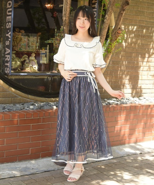 axes femme（アクシーズ ファム） スカート スパンコールマリン