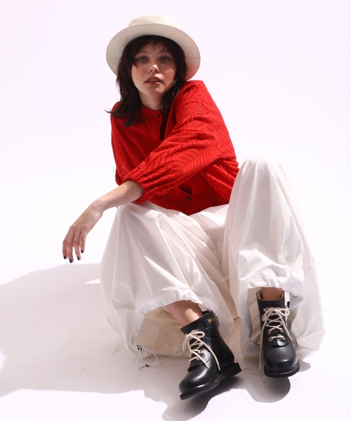 「Kelen」 ノーカラージャケット S カーキ レディース_画像5