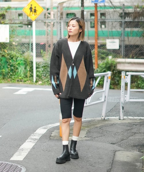「roial」 ニットカーディガン LARGE グレー系その他 メンズ_画像7