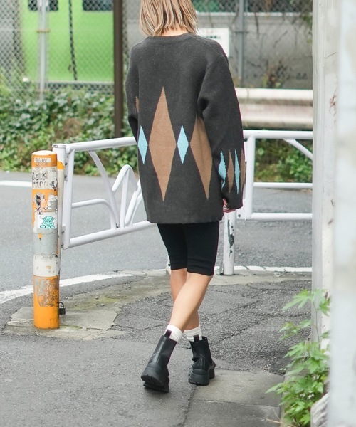 「roial」 ニットカーディガン LARGE グレー系その他 メンズ_画像8