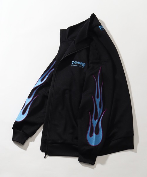 「THRASHER」 ジャージブルゾン L チャコールグレー メンズ_画像8