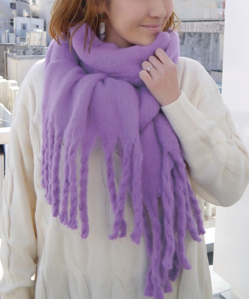 CORNERS（コーナーズ） マフラー ストール 三つ編みフリンジマフラー