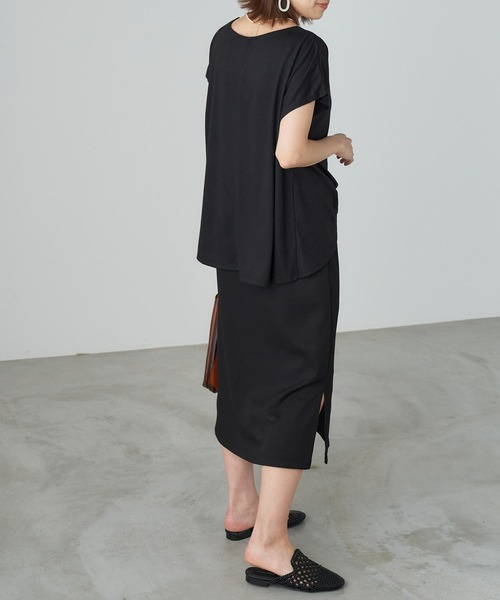 ワンピース セットアップ風 ショップ ブラウジングデザインワンピース