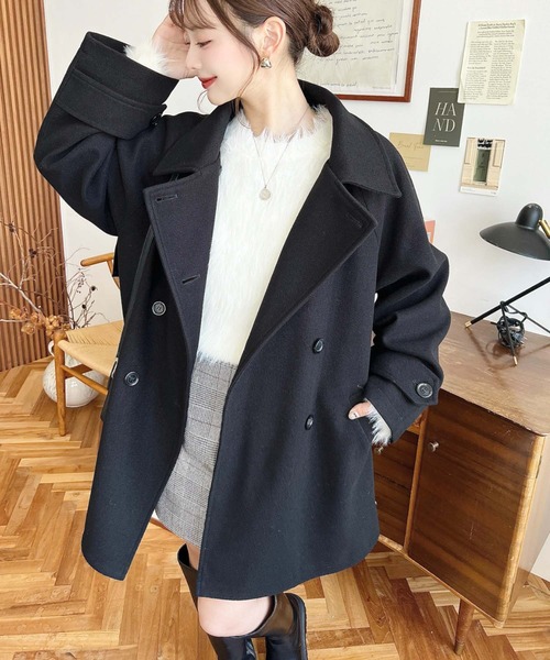 美品 miss Chloe ロングトレンチコート ダブル アンゴラ レッド 42 ダブルクロストレンチコート(504497101) | AND COUTURE(AND