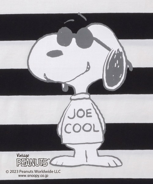 Vintage PEANUTS tシャツ PEANUTS/スヌーピーコラボ ボーダー柄