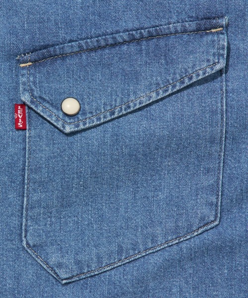 【美品】リーバイス ロングホーンシャツ ミディアムインディゴ XL リーバイス LEVI'S LONGHORN デニムシャツ ミディアムインディゴ