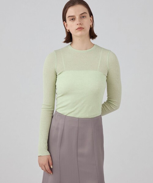 Ballsey tシャツ コットンシルクリブ クルーネックプルオーバー
