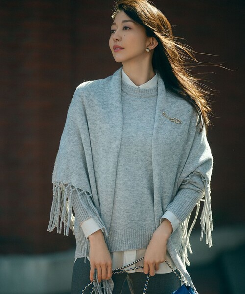 ドゥーズィエムクラス ウール 長袖 ニット ボトルネック スリット 厚め