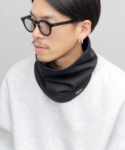 Basiquenti ネックウォーマー スヌード 裏フリース ストレッチCORDURA