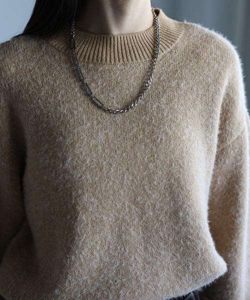 ニット セーター ミンク風フェザーニットTOPS/トップス レディース sakishimatokyo ニット セーター ミンク風フェザーニットTOPS