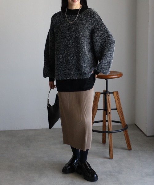 ニット セーター ミンク風フェザーニットTOPS/トップス レディース sakishimatokyo ニット セーター ミンク風フェザーニットTOPS