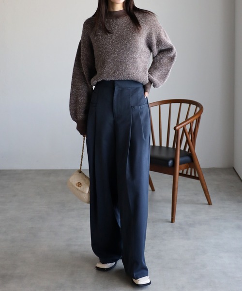 ニット セーター ミンク風フェザーニットTOPS/トップス レディース sakishimatokyo ニット セーター ミンク風フェザーニットTOPS