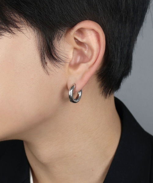 ピアス ブラス チャンキーフープピアス メンズ レディース : 79369375  