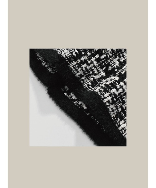 LA POMME petit(ラポミ・プチ) コート アウター Ribbon Piping Tweed LA POMME petit(ラポミ・プチ) コート アウター Ribbon Piping Tweed