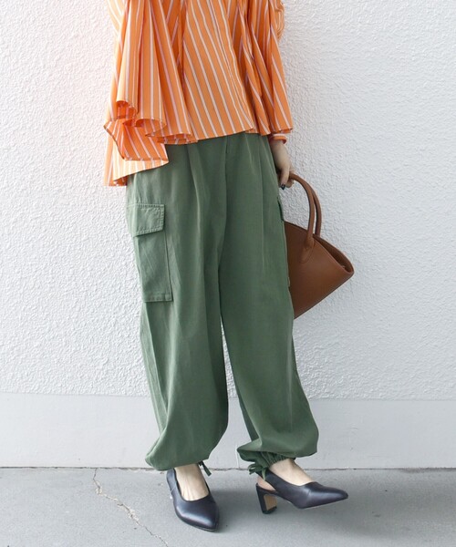 SHIPS any カーゴパンツ any:「洗濯機可能」オーバーダイ