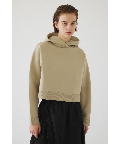 RIM.ARK Highneck knit hoodie ハイネックフーディー RIM.ARK パーカー 入学式 Oversized hoodie knit レディース