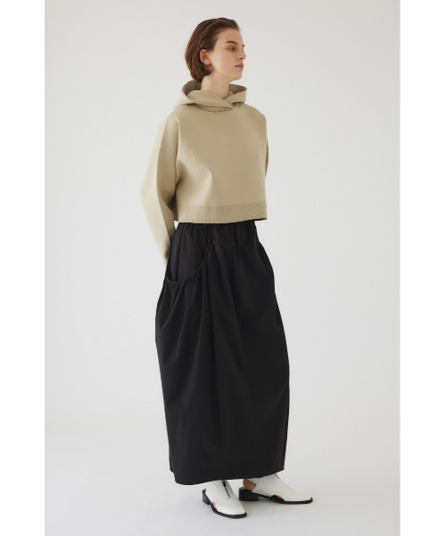 RIM.ARK Highneck knit hoodie ハイネックフーディー RIM.ARK パーカー 入学式 Oversized hoodie knit レディース