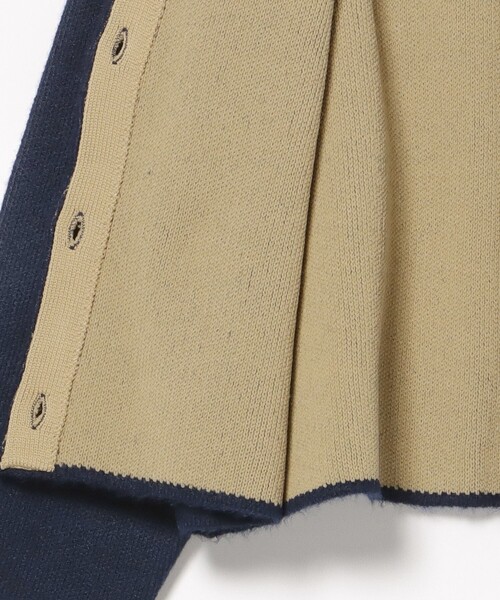 カーディガン ダブルフェイス クルーニット カーディガン レディース BEAMS HEART カーディガン ダブルフェイス クルーニット