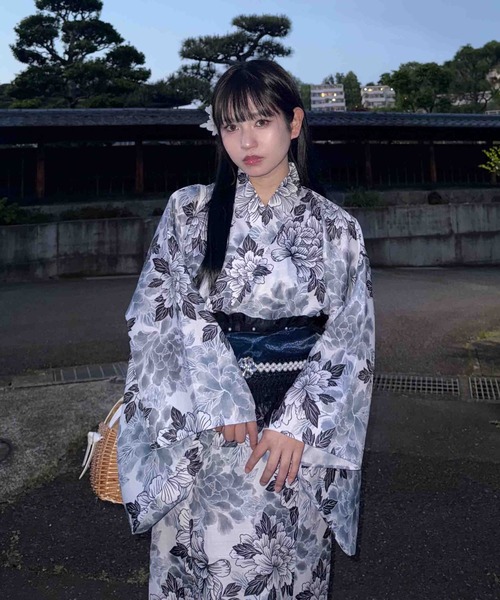 AS KNOW AS（アズノゥアズ） 浴衣 花柄2wayセパレート浴衣 3点セット