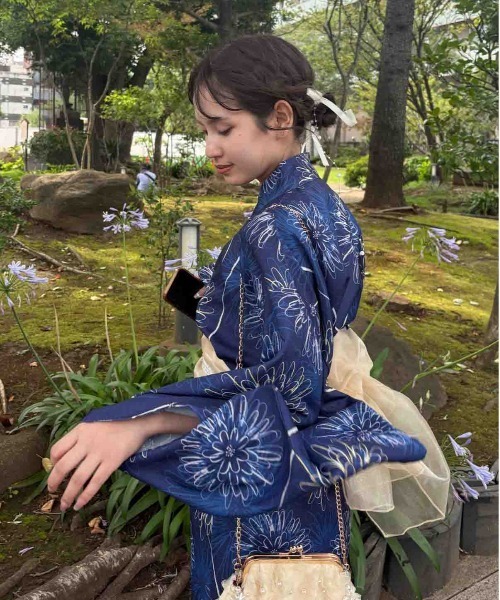 浴衣 AS KNOW AS（アズノゥアズ） 浴衣 花柄2wayセパレート浴衣 3点セット