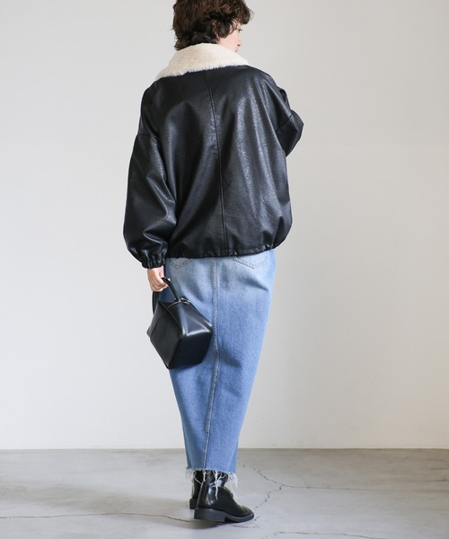 select MOCA（セレクトモカ） ブルゾン アウター ファー襟付フェイク