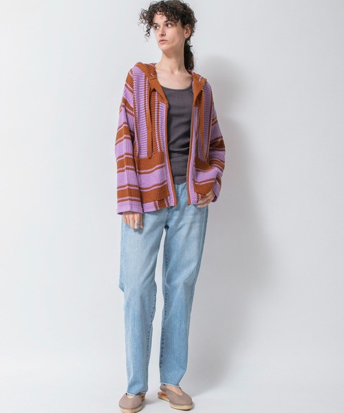 Johnbull パーカー ストライプメキシカンパーカー レディース