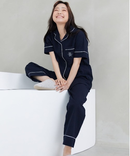 PETIT BATEAU パジャマ ルームウェア プリント長袖パジャマ