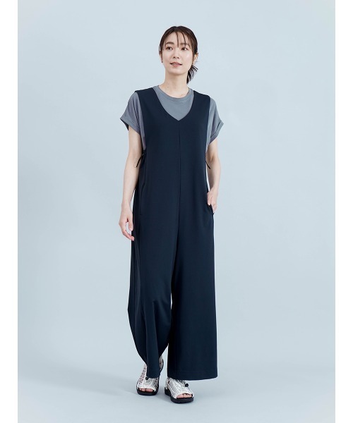 YORT uvカット サロペット オーバーオール 「ラッシュガード」Vネック