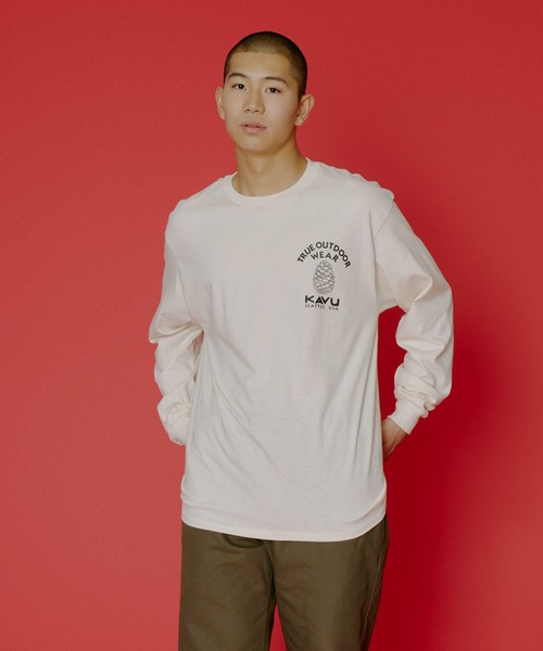 KAVU（カブー） tシャツ Pinecone LS Tee/パインコーンティー メンズ