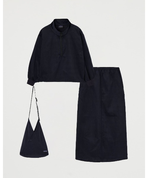 tシャツ 「THOUSAND MILE」HALF ZIP T-SHIRT ＆ SLIT SKIRT SET CODUROY / ハーフジップ ティーシ THOUSAND MILE セットアップ 「THOUSAND MILE」HALF ZIP T