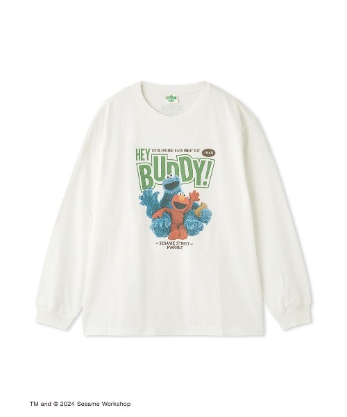 tシャツ 「UNISEX」フォトプリントロングTシャツ_BUDDY レディース