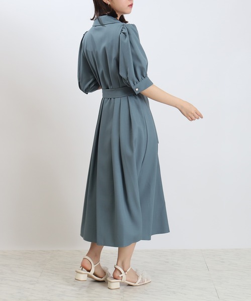 ASTORIA ODIER ワンピース リネンライクシャツワンピース