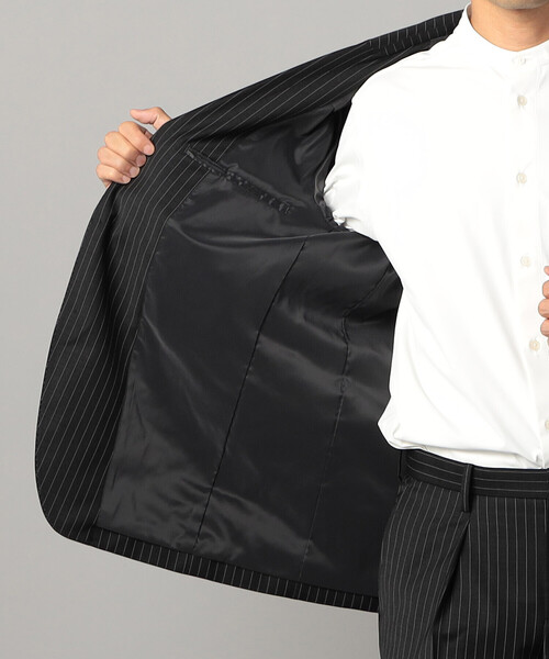 新品☆11号M黒系ストライプ♪脚長見え♪2パンツスーツお仕事・通勤☆a489 特価】【WEB限定価格】洗える ストレッチ 2パンツスーツ 黒