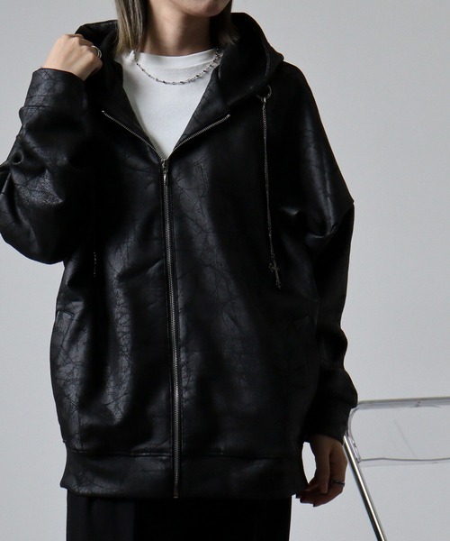 REGIEVO（レジエボ） パーカー Full zip hoodie with cross chain
