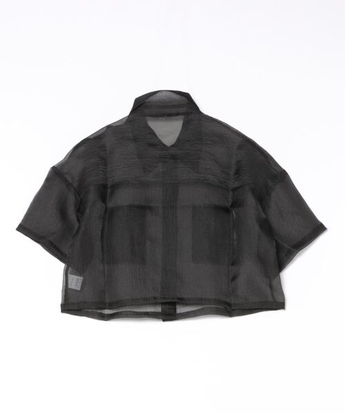 ブラウス シャツ Cropped short sleeve shirt レディース green label relaxing ブラウス シャツ ドビー スキッパー