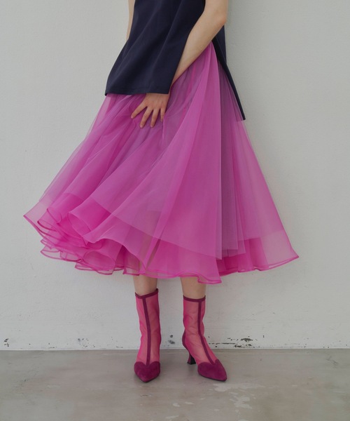 J1U by LA BELLE ETUDE」 スカート FREE フューシャピンク レディース  