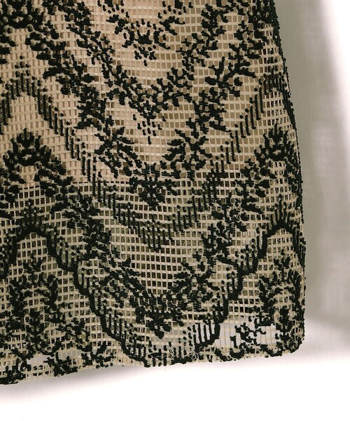 【新品タグ付】troisiemeCHACOひざ丈ワンピース レース ブラック38 ships little black ワンピース 「結婚式・パーティ