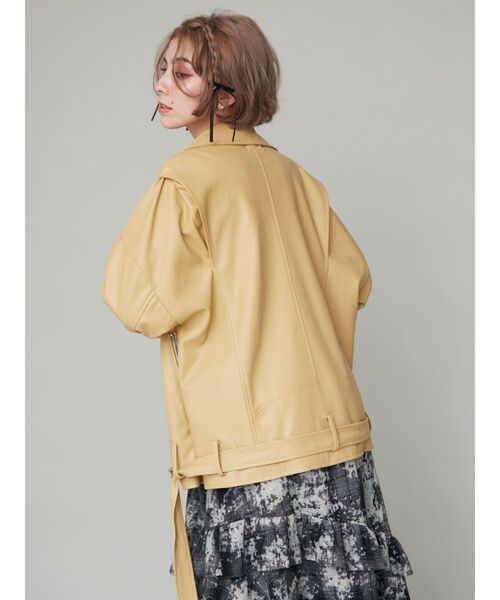 EVRIS（エヴリス） レザージャケット ライダース ルーズシルエット