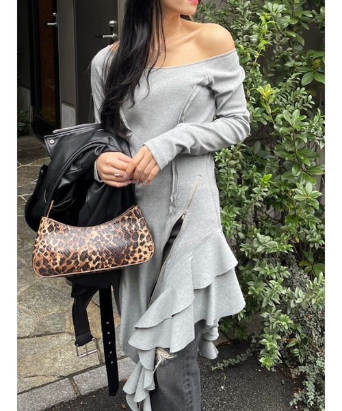 EVRIS（エヴリス） レザージャケット ライダース ルーズシルエット