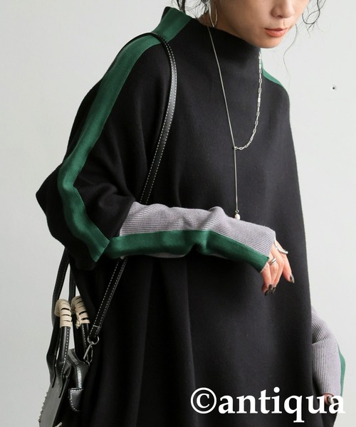 antiqua（アンティカ） ワンピース 配色ニットワンピース : ZOZOTOWN