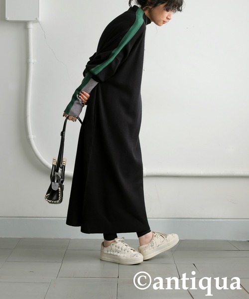 antiqua（アンティカ） ワンピース 配色ニットワンピース : ZOZOTOWN