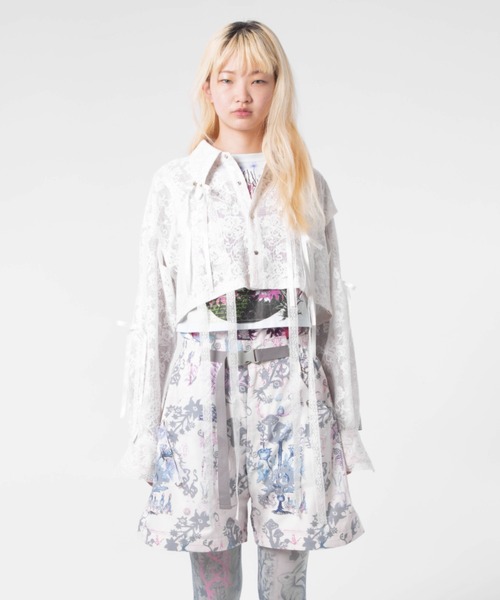 rurumu: ブラウス シャツ rurumu:/ルルムウ/lace detachable shirts