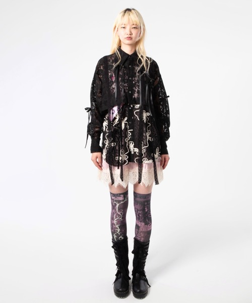 rurumu: ブラウス シャツ rurumu:/ルルムウ/lace detachable shirts