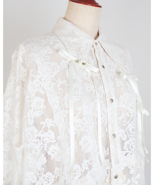 rurumu: ブラウス シャツ rurumu:/ルルムウ/lace detachable shirts