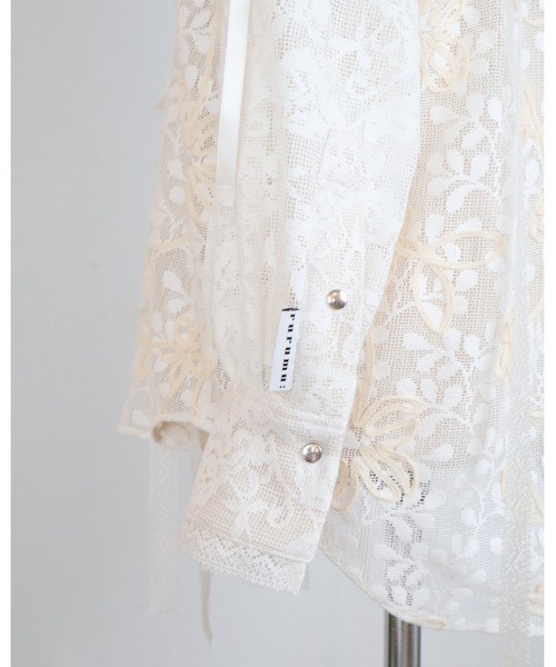rurumu: ブラウス シャツ rurumu:/ルルムウ/lace detachable shirts