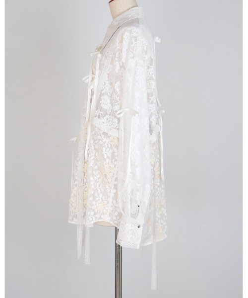 rurumu: ブラウス シャツ rurumu:/ルルムウ/lace detachable shirts